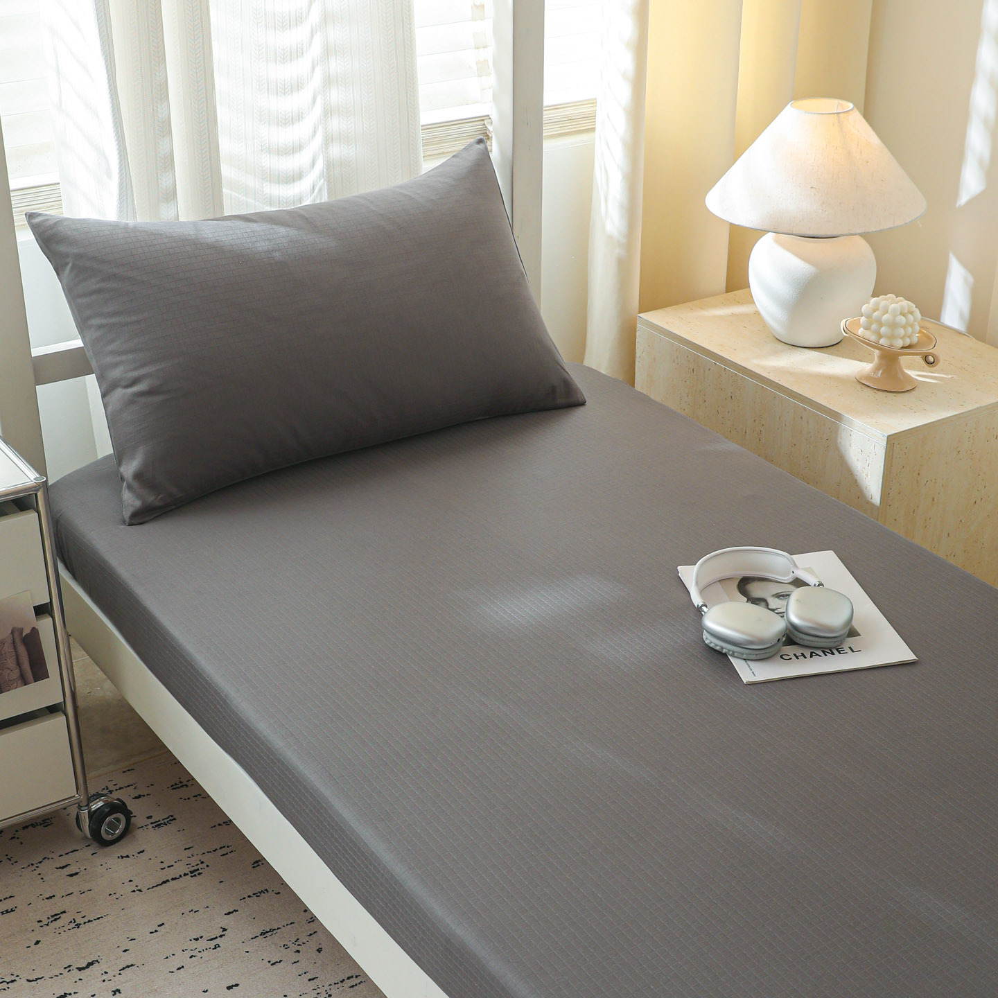 Sombrilla de cama jacquard de algodón de una sola pieza 100 dormitorio de estudiantes de algodón alquilado dormitorio especial lavable a máquina 25 estilos