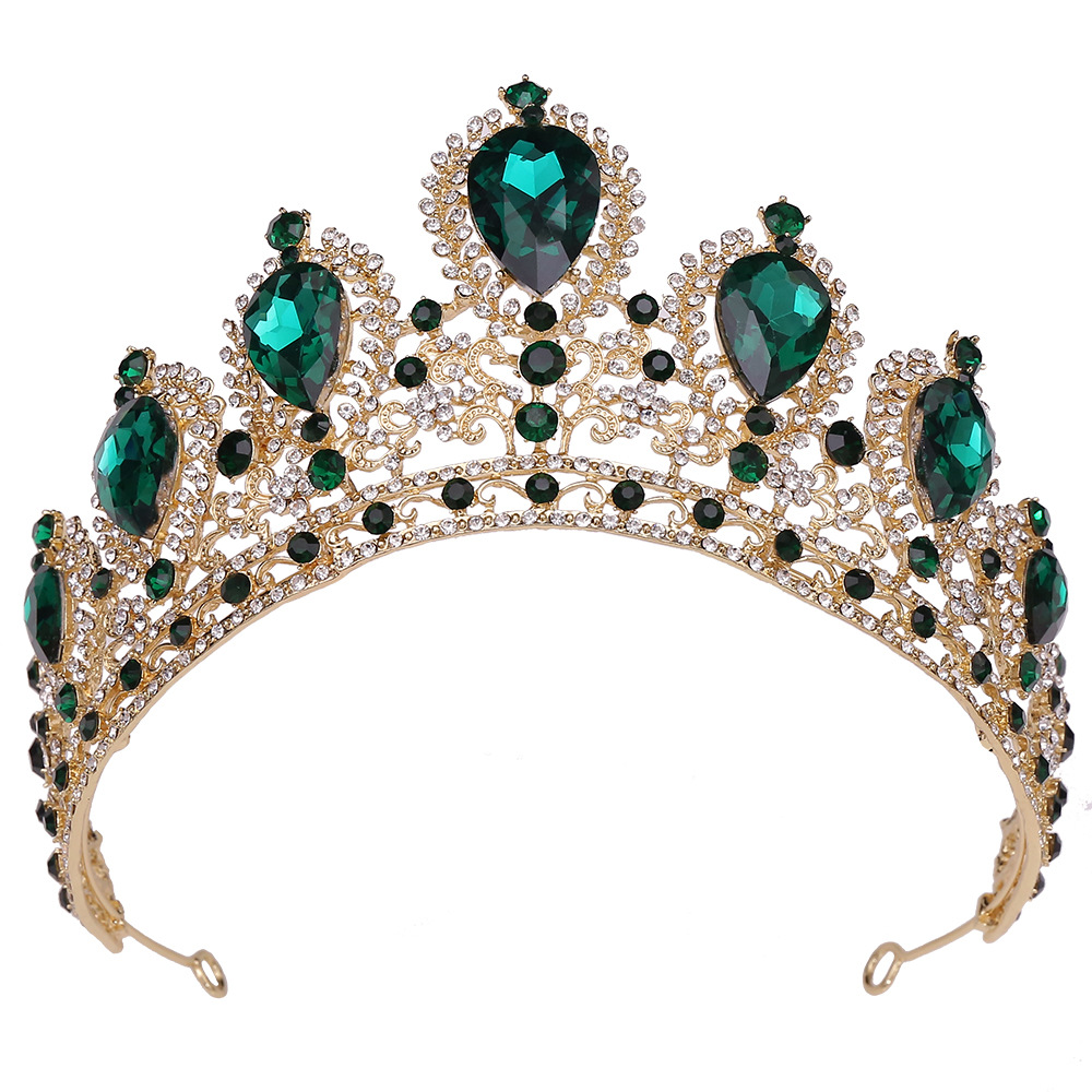 410g Weight Crown Hair Accessories Type 1 Piece Quantity Wedding, Birthday, Festival Occasion Alloy Material Crown Pattern Women's Gender Diamond Design Elegant, Romantic Style Elegant Romantic Women's Crown Alloy Diamond Crown 8