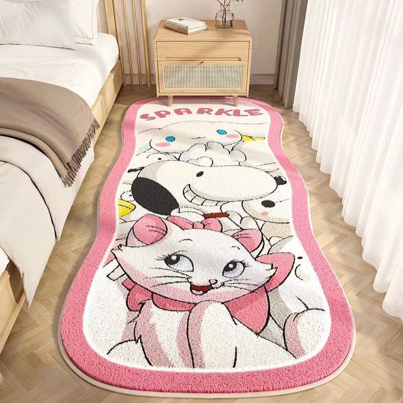 De dibujos animados de forma especial alfombra de Cachemira dormitorio del hogar manta de noche a prueba de sonido balcón manta de la ventana de la Bahía estera del piso resistente a las manchas