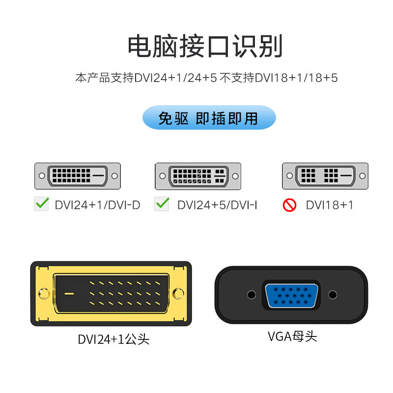 晶華dvi変換vga変換器dvi24 + 1変換vgaハイビジョン変換コネクタノートパソコン本体グラフィックカード|undefined