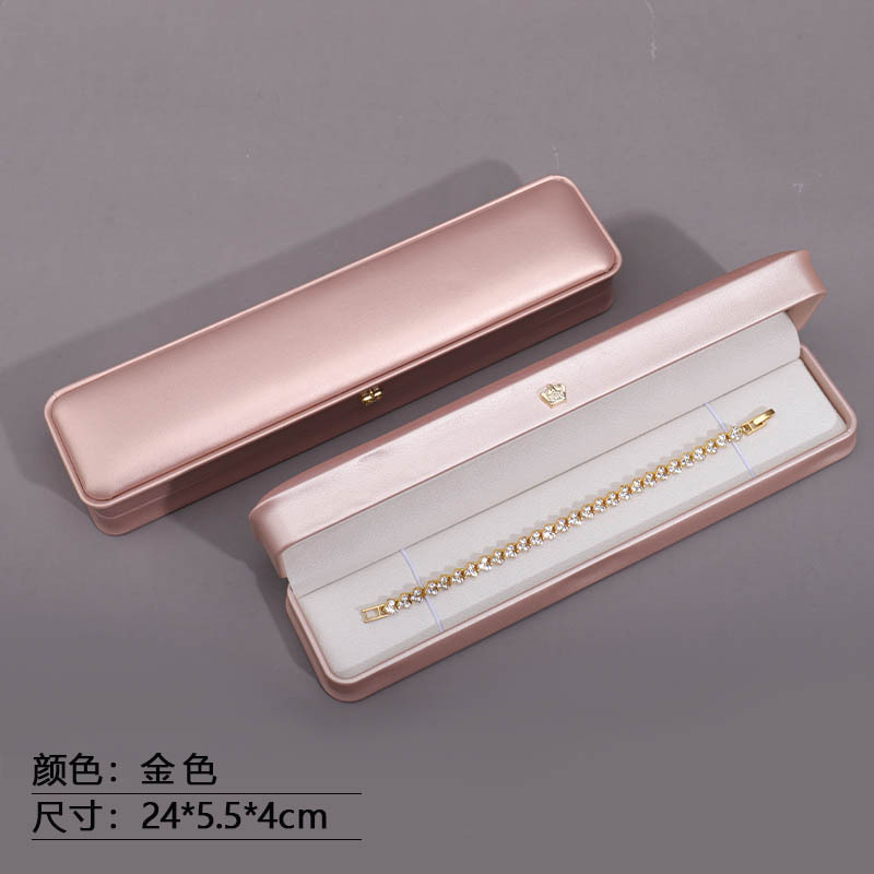 Caja de joyería Crown PU Caja de embalaje de pulsera de joyería Cintura Caja de collar de perlas Caja de embalaje al por mayor