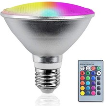 防水IP65 led par30 20W RGB E27 带遥控 85-265V LED射灯 灯泡