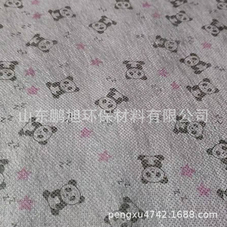 山东印花无纺布批发，卡通儿童印花口罩无纺布 用于口罩