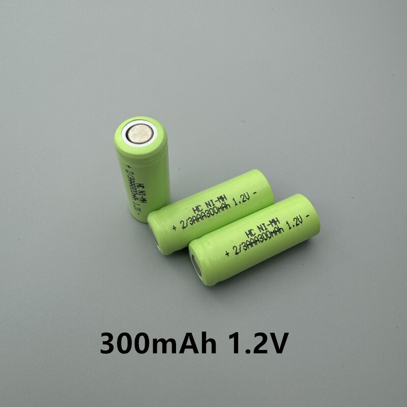 2/3AAA10280 ニッケル水素電池 1.2V300mAh 護身用懐中電灯ミニハイライト Ni-MH 溶接可能|undefined