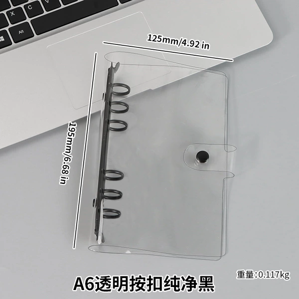 A6 transparent snap model pure black
