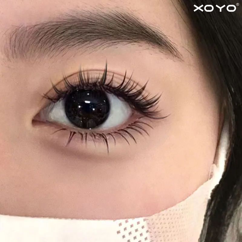 XOYO cómic pestañas húmedas ~ aire sensación de belleza de pestañas de la tienda de las mismas pestañas falsas de una pieza gruesa curva negra terrier entero