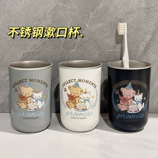 家用学生宿舍洗漱杯情侣款牙缸304不锈钢漱口杯刷牙杯牙杯牙刷杯