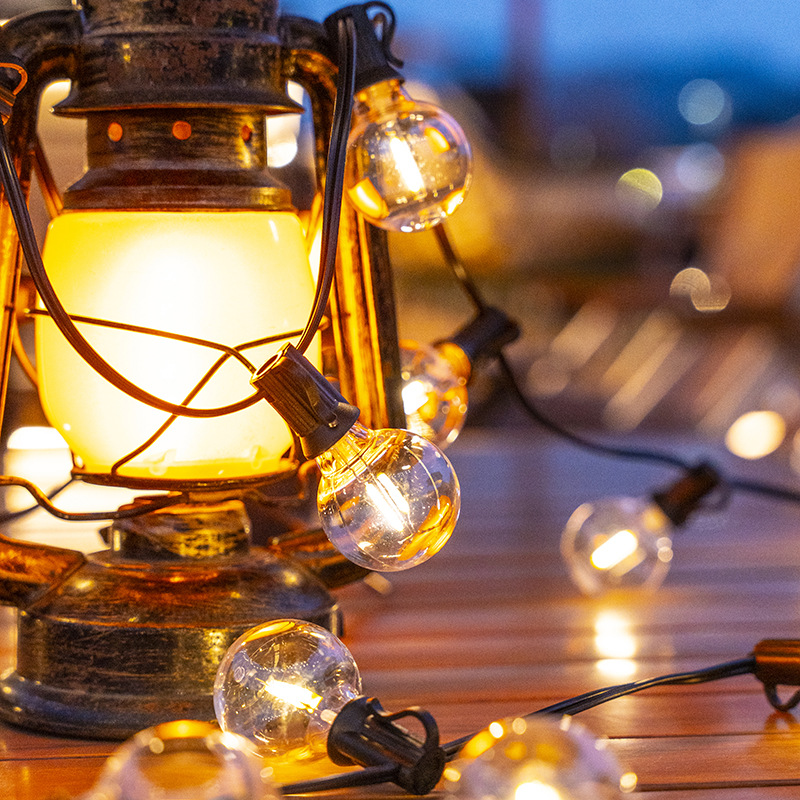 Guirnalda de Luces Solares G40 2025, Luces Decorativas para Exteriores, Guirnalda de Luces LED Inteligente a Prueba de Agua