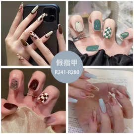 穿戴式指甲贴芭蕾甲穿戴甲甲片指甲片可拆卸 指甲贴片 成品 nail
