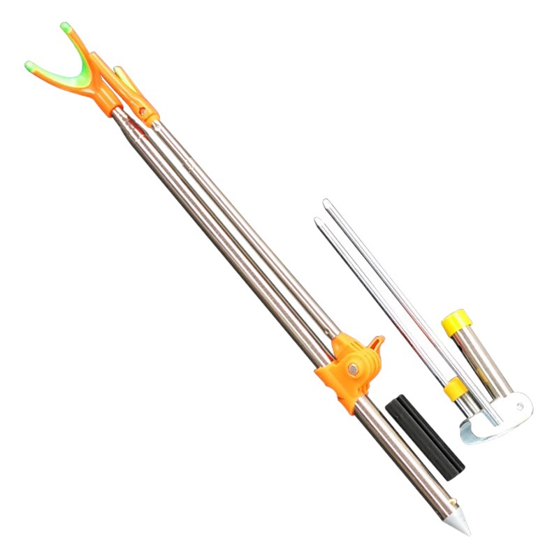 Stainless Steel Battery with Floor Bracket Sea Rod Rack Fishing Box Fishing Chair Fishing Rod Bracket Fishing Supplies