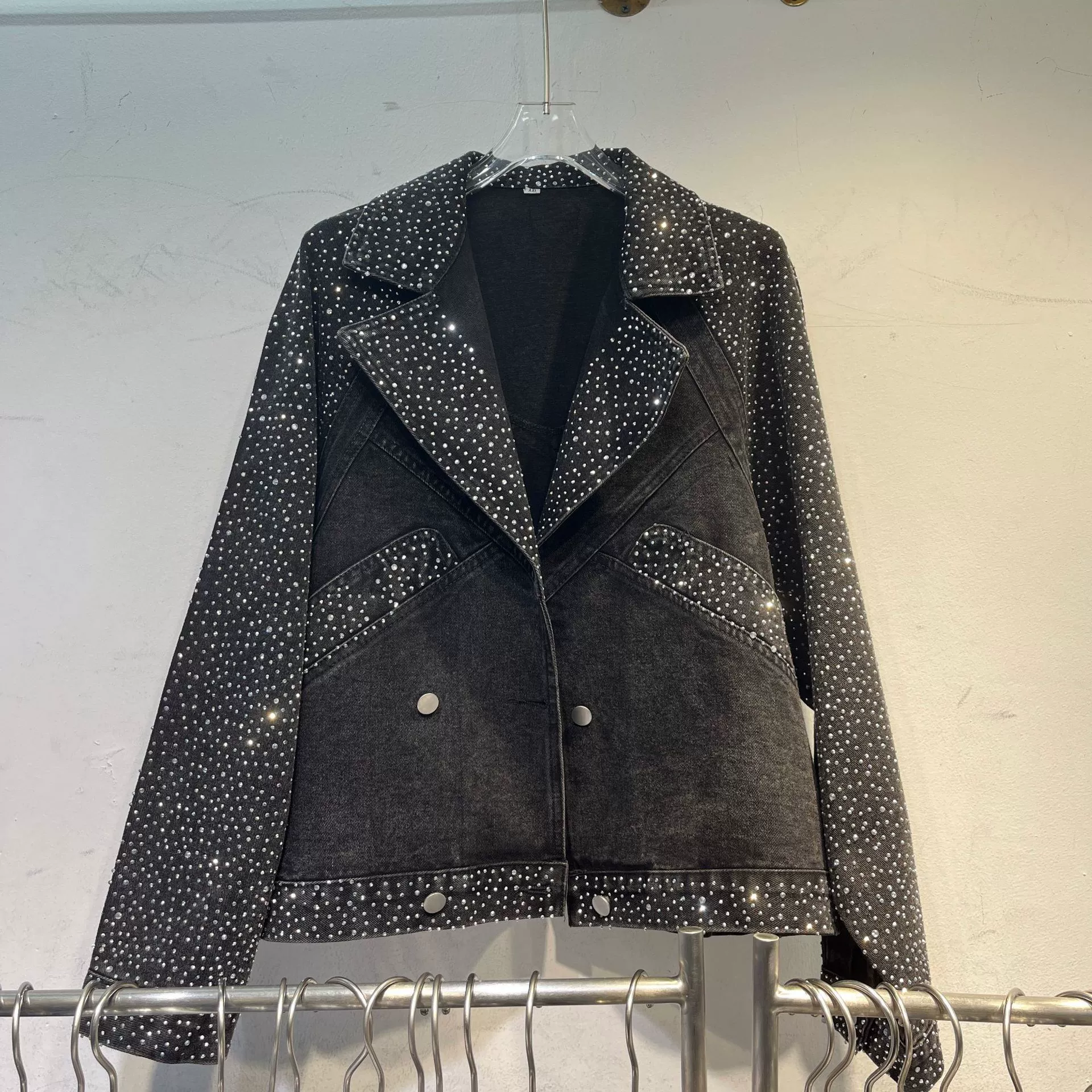 Denim autumn retro jacket, Korean style