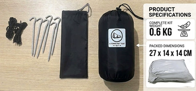Mesh Tent Solo Single-Person Camping Outdoor Lightweight Breathable Mosquito-Proof Hiking Motorcycle Shelter Inner Tent (Avtomobil dam çadırları) - packaging-list-see-details-page-single-110cm-height-x-120cm-width-x-210cm-length