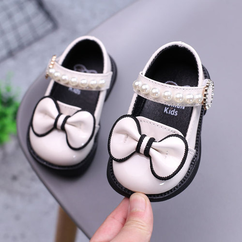Spring and Autumn baby girl shoes girls leather shoes bow princess shoes soft bottom baby toddler shoes 0-1 year old 3 children