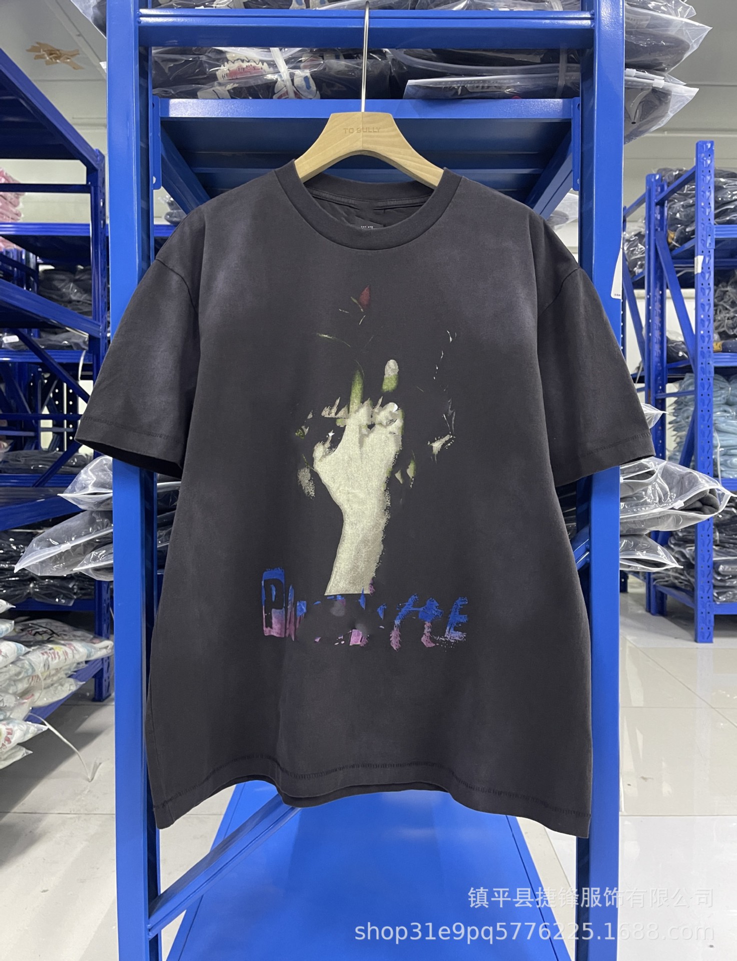 クロスボーダーの新型欧米のファッションブランドのレトロな水洗いは古い落書きをします。