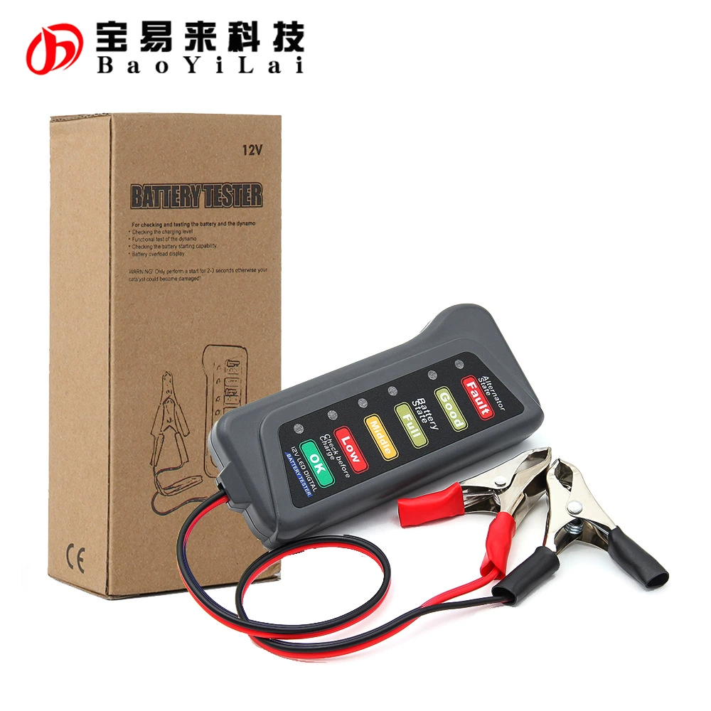 Детектор батареи автомобиля 12V 12V Автоматический тестер батареи коробка с инструкцией