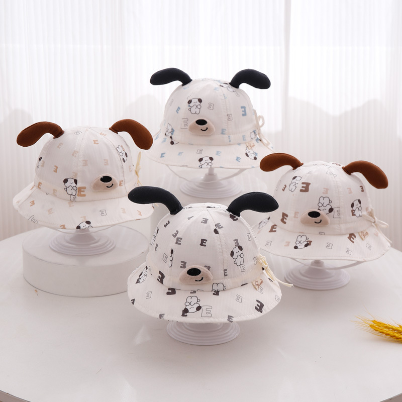Sombrero de bebé primavera y otoño delgado ajustable sombrero de pescador bebé sombrero de sombrero de verano bonita caricatura