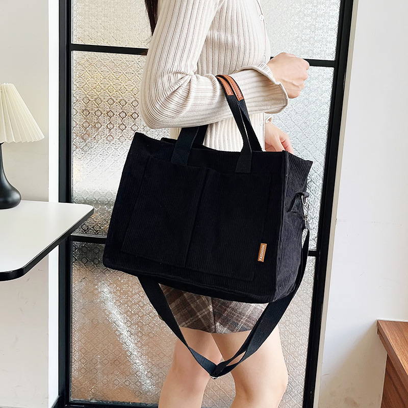 Bolso para mujeres 2022 nuevo estilo coreano de gran capacidad bolso de lona de bolsillo de bolso de hombro para estudiantes bolso de mano moda