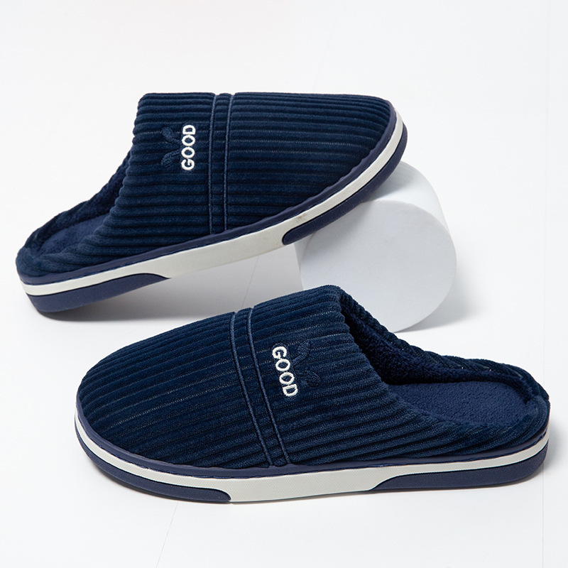 Big Sale Special Cotton Slippers for Women in Autumn and Winter Home Warm Thick-Soled Non-Slip Home Indoor Winter Foot-Warming Slippers for Men