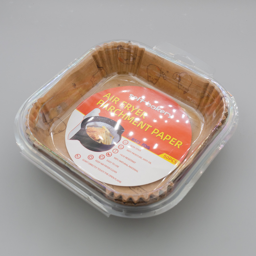 Freidora de aire Placa de papel almohadilla de papel a prueba de aceite papel absorbente de aceite horno de hornear barbacoa papel de aceite de silicona Freidora de aire papel especial