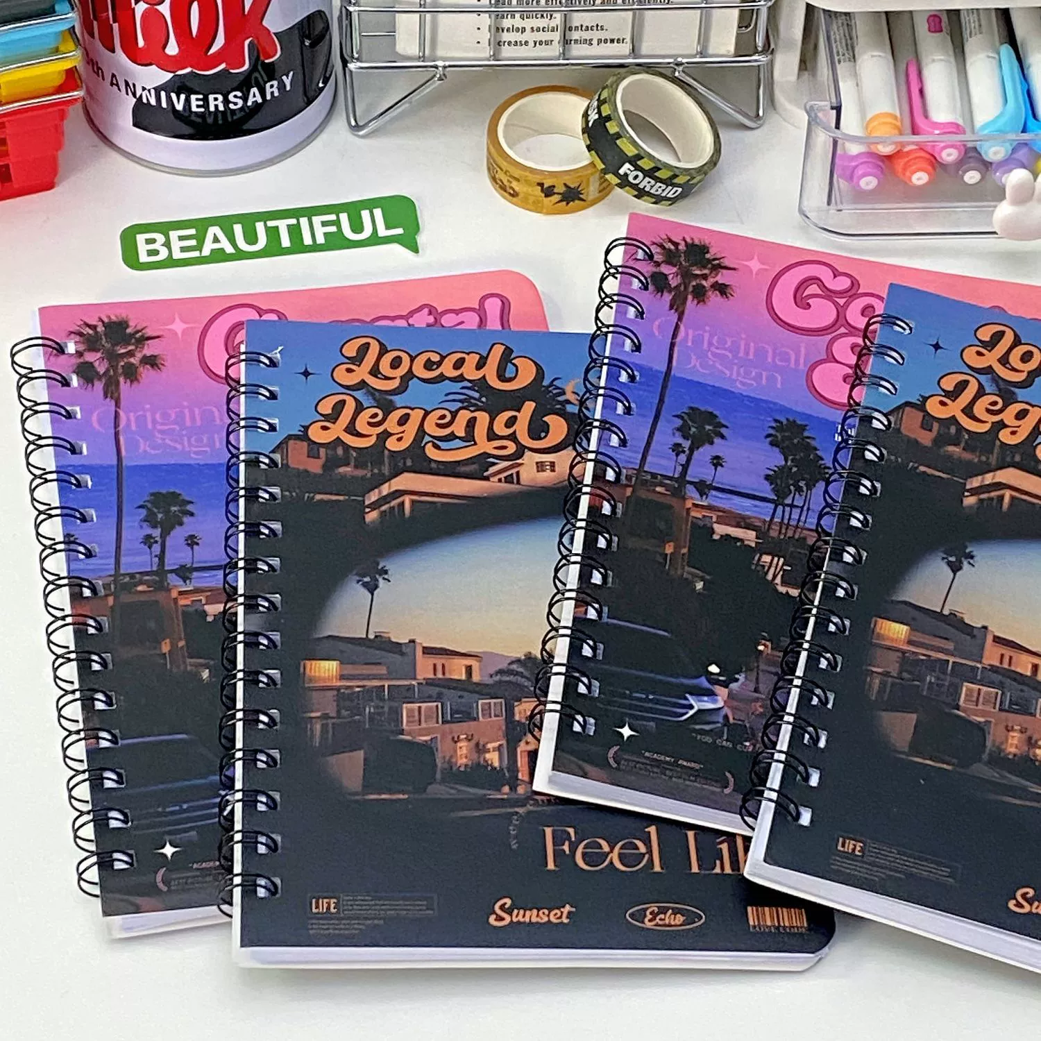 Laptop for students, teaching book, tear-off sheet, scheduler