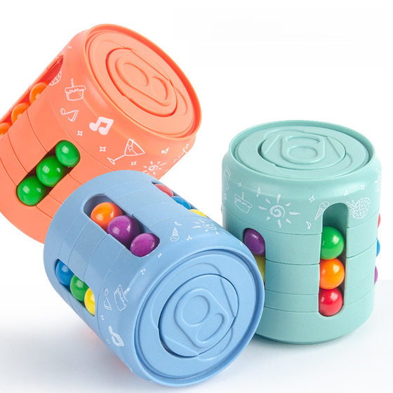 Rotating magic bean intelligence fingertip Rubik's cube Magic Plate finger gyro children's puzzle decompression intelligence development toys wholesale