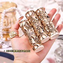 HIH花瓣果凍變色口紅滋潤不易沾杯溫變千人千色絲滑雕花口紅代發