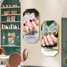 网红美甲店图片墙面装饰画感摆件壁画美容院轻奢宣传海报挂画