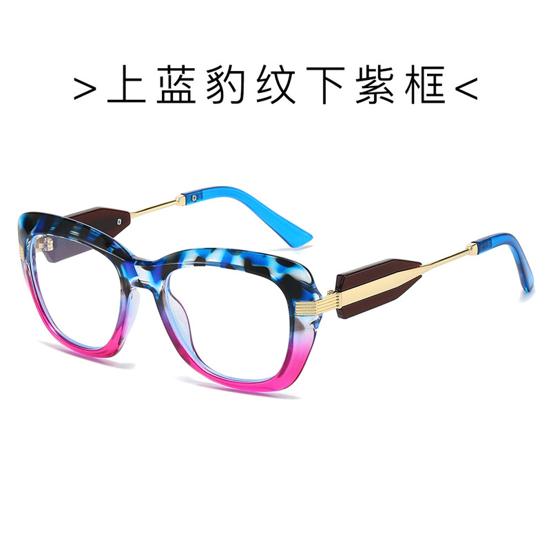 25新款个性时尚平光镜男女同款猫眼潮流防蓝光跨境热销眼镜框|undefined