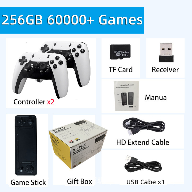 クロスボーダー X9 ゲームコンソール HD ファミリーゲームコンソール PSP ワイヤレスレトロ HDMI テレビゲームコンソール S905X3 X2|undefined