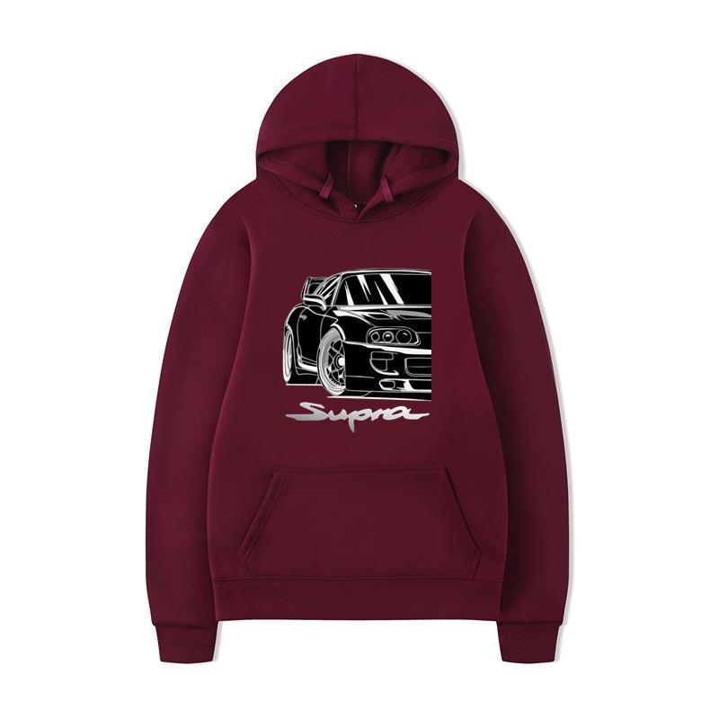 Autumn/Winter 2023 Pullover Hoodie Plush Sweater Hooded Fashion Black Letter Couple Sweater_voghion.com