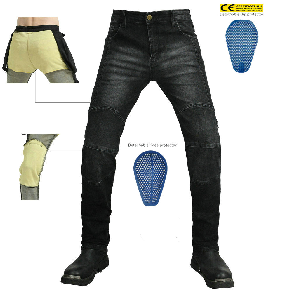 VOLERO motocicleta jeans hombres y mujeres pantalones de motociclismo pantalones de carreras Kevlar resistente al desgarro equipo de protección de silicona