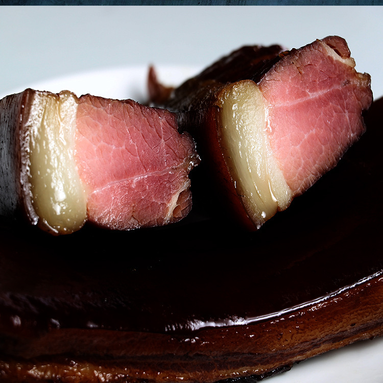 四川腊肉烟熏二刀肉加工定制厂家批发调理腌制年货美味咸香腊肉|ru