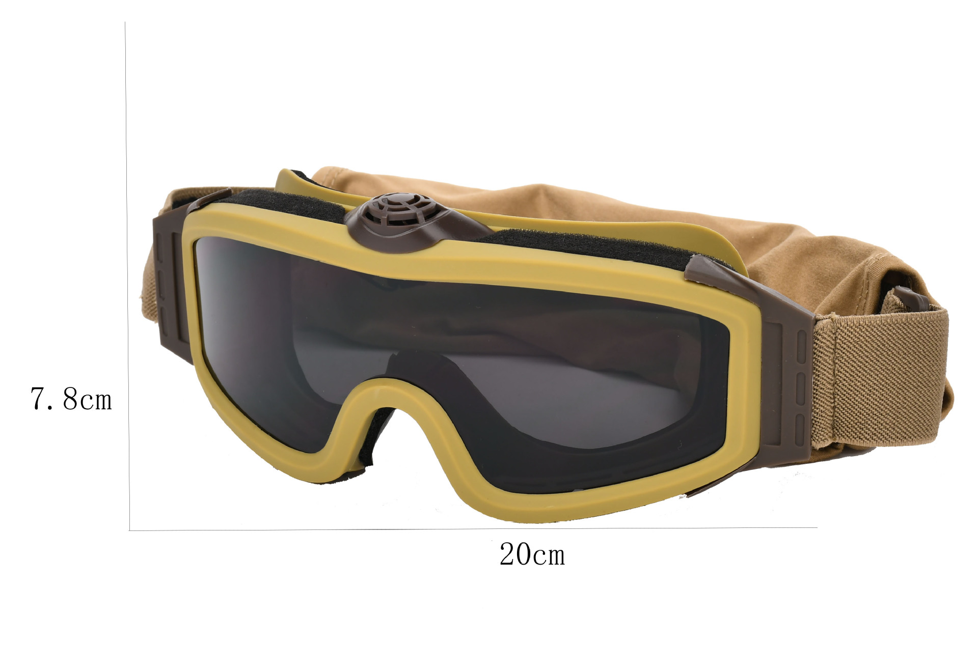 Gafas Tácticas con Ventilador Antiempañante de TPU y PC, Lentes Intercambiables, para Tiro