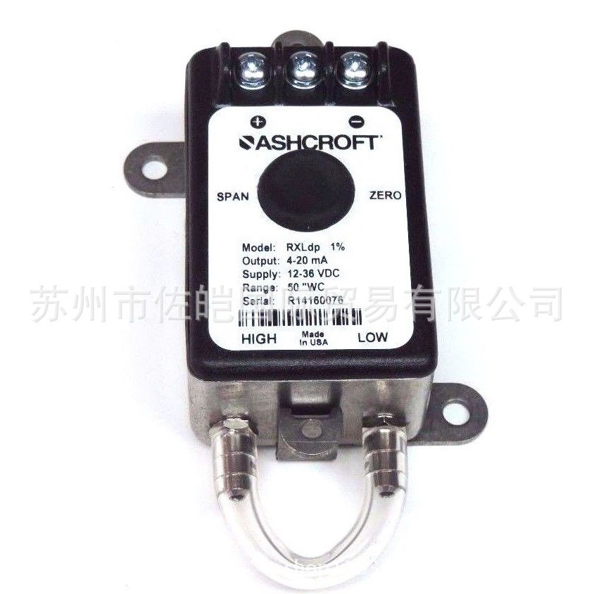 批发销售ASHCROFT雅斯科品牌通过CE认证RXLdp微差压变送器