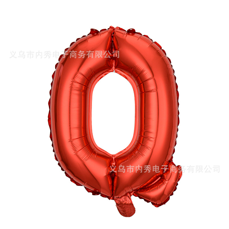 Estilo americano Delgado 16 pulgadas inglés carta globo pequeño tamaño A- Z cumpleaños boda habitación decoración aluminio película globo al por mayor