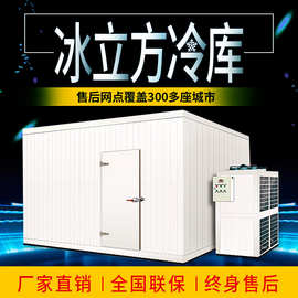 冰立方水果鲜花保鲜冷库全套设备海鲜肉类速冻冷库板移动冷库工程