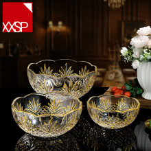 XXSP 欧式轻奢水晶玻璃果斗果盘家用客厅桌面水果盘干果盘现货