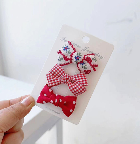 Korean style children's hairpin bow new cute little girl floral hair accessories girls hairpin bangs side clip wholesale