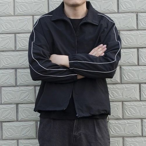 2024 Autumn Men's Stand Collar Open Shirt Trendy New Korean Style Loose Casual Overcoat Windbreaker Jacket Versatile Clothing