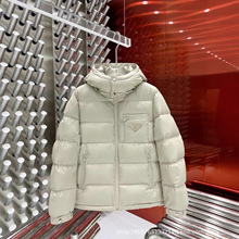 毒家90绒P家25FW新款拉链口袋饰三角标连帽时尚羽绒服户外保暖