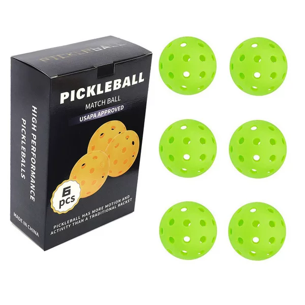 Indoor and outdoor pickle ball 72mm26 hole Pickleball hole injection molding new 6 color box bag