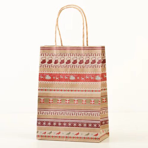Cross-border exclusive Christmas gift packaging gift bag holiday party packaging bag gift bag brown paper bag gift