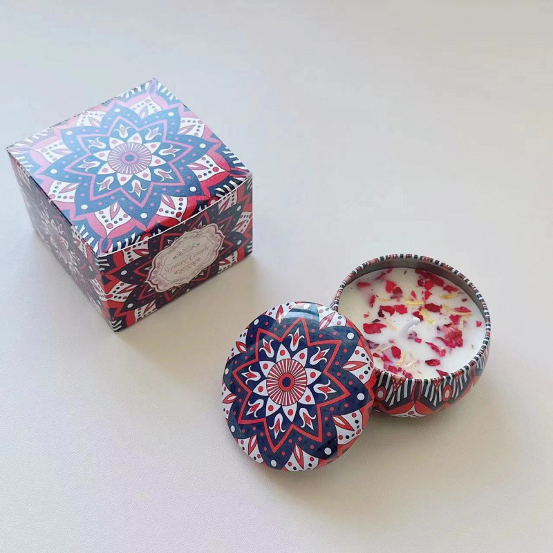 ¿Cara de soja transfronteriza con cera seca de flores? Regalos de cumpleaños de boda flores de flores de vela aromática