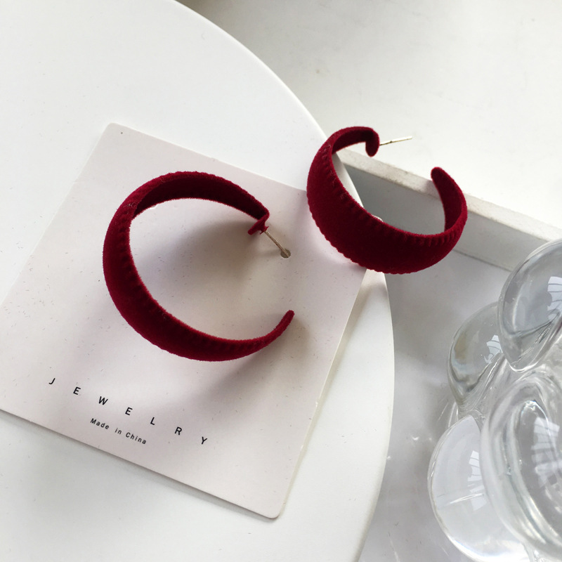 No Inlaid Inlay Material Fashion Printing Metal No Inlaid Earrings