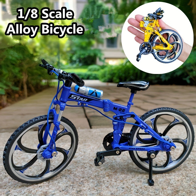 Alloy folding mountain bike-blue