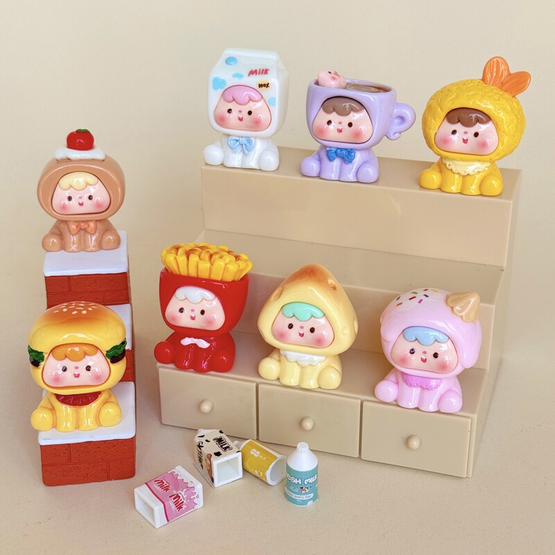 卡通便利店食物崽崽 盲袋diy饰品挂件钥匙扣公仔桌面摆件树脂配件|undefined