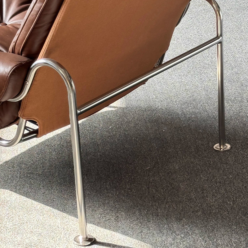 Sofá de cuero único estilo medieval silla de rom italiano silla de relajación de piel de cera de aceite sala de estar simple sofá personalizado