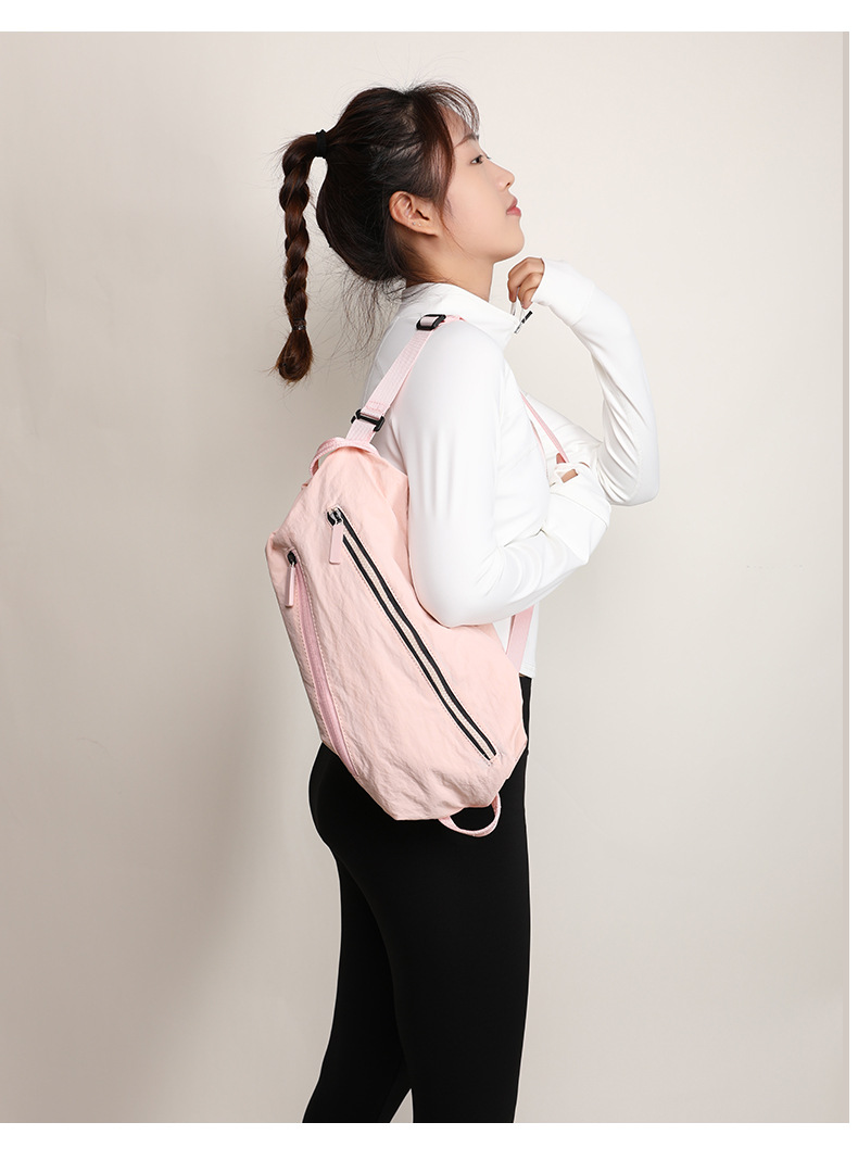 Nieuwe nylon crossbody multifunctionele fitnesstas met grote capaciteit borsttas voor mannen en vrouwen met rugzakken_voghion.com