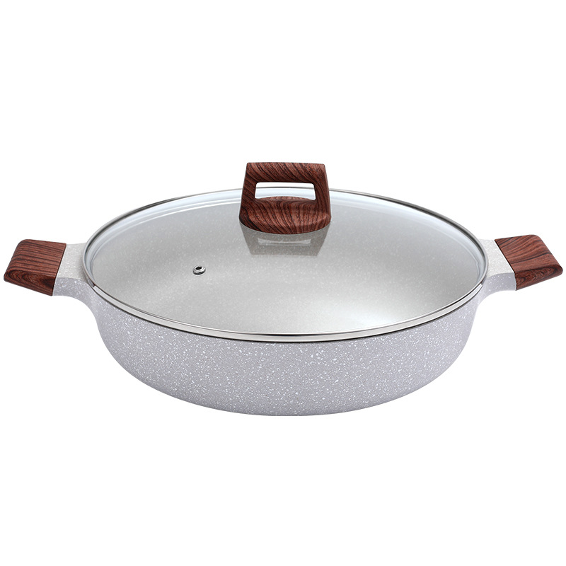 P616 wholesale steam hot pot seafood shallow soup pot medical stone steamer with steamer integrated household induction cooker special