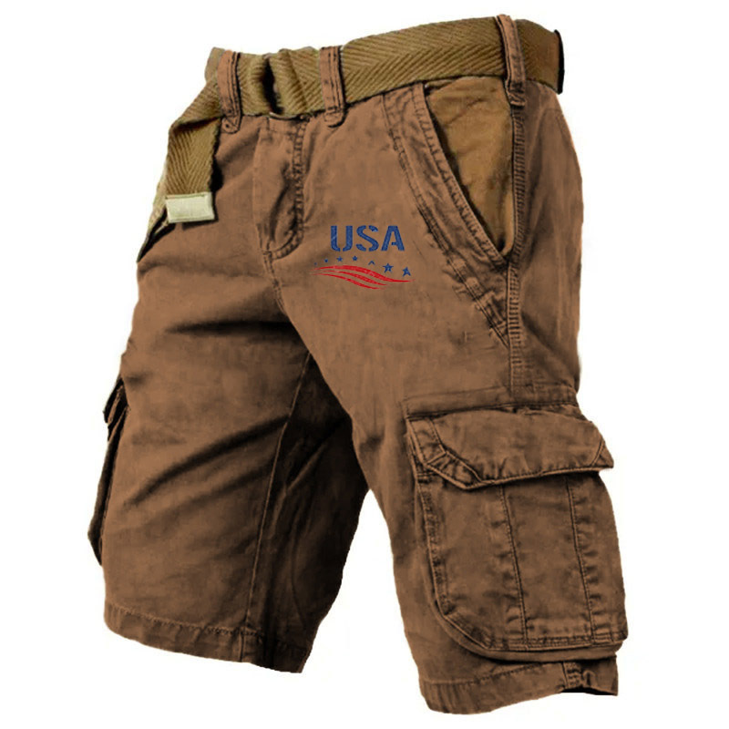 Amazon Young Men's Summer Shorts European and American Foreign Trade Large Size Cargo Pants Sports Loose Wear-Resistant Casual Pants
